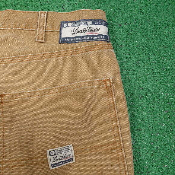 LEVI'S LEVI STRAUSS SIGNATURE WORKWEAR FIT DUCK CANVAS DOUBLE KNEE PANTS 36X32 - Picture 12 of 16